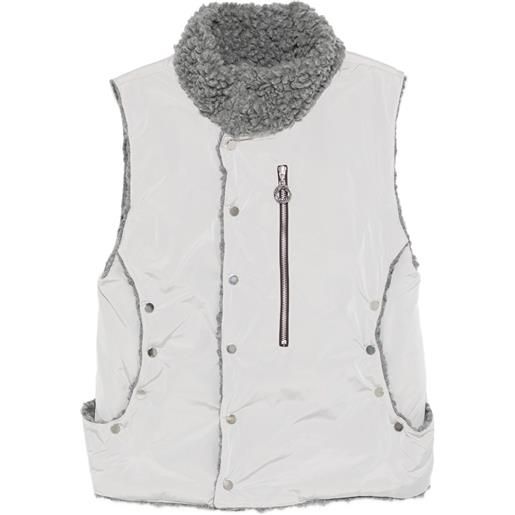 Charlie Constantinou gilet con finiture in pile - grigio