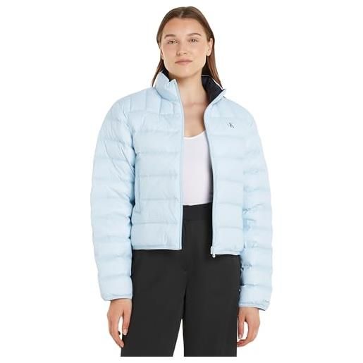 Calvin Klein jeans ul short puffer j20j222585 giacche imbottite, blu (keepsake blue), l donna