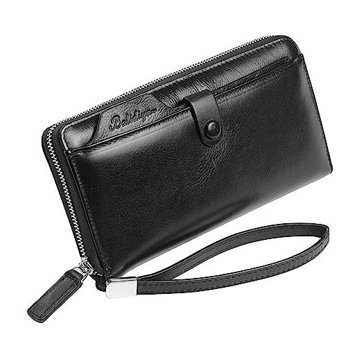 Pochette In Pelle Cucita A Mano: Borsa Con Doppia Cerniera E Cinturino Da Polso - Italia - Foto 4