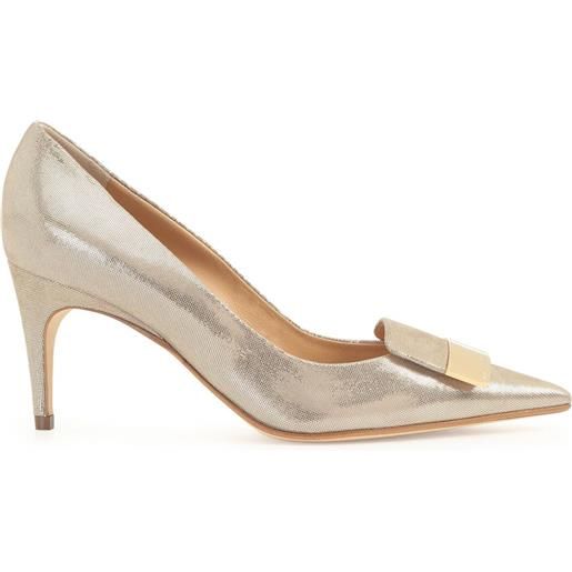 Sergio Rossi stringate 45mm - effetto metallizzato