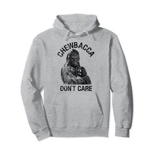 Star Wars chewbacca don't care arm cross felpa con cappuccio
