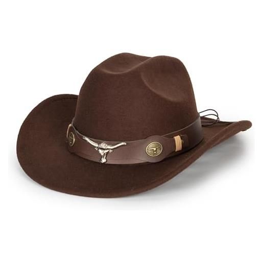 Fascia Per Cappello Da Cowboy Donna In Pelle Con Perline E Catena – Stile Western, Decorazione Rimovibile Per Cappelli