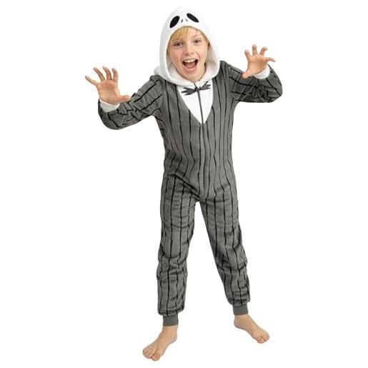 Disney tutina intera, pigiama ragazzo il nightmare before christmas per ragazzi, pigiama intero jack skellington 10-11 anni