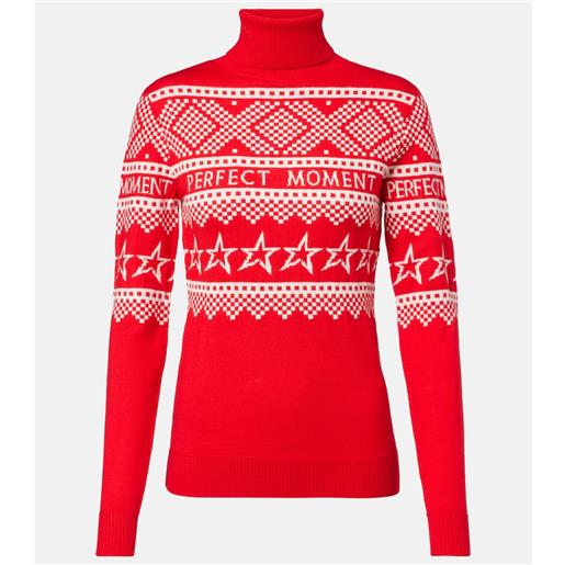 Perfect Moment dolcevita holiday in lana con intarsio