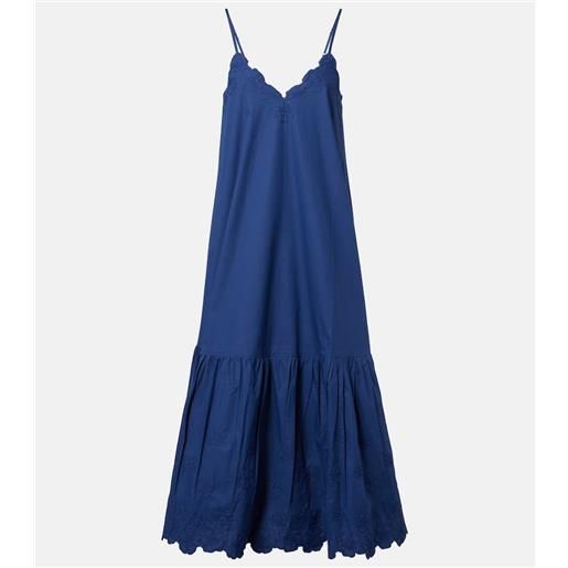 Juliet Dunn abito midi in cotone con ricamo
