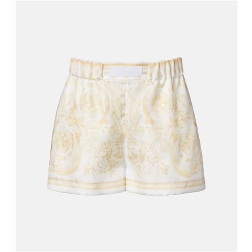 Versace shorts underwater barocco in twill di seta