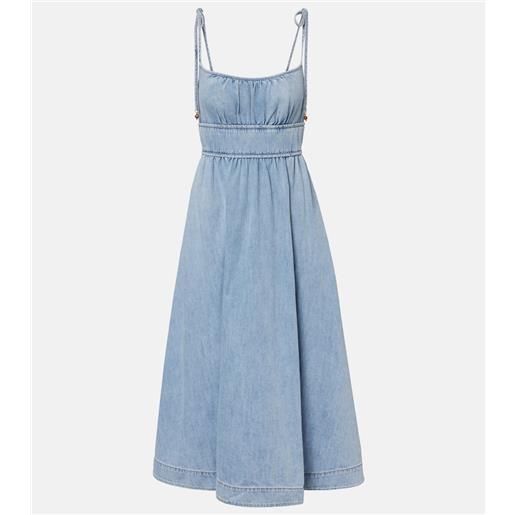 Zimmermann abito midi di jeans wanderlust