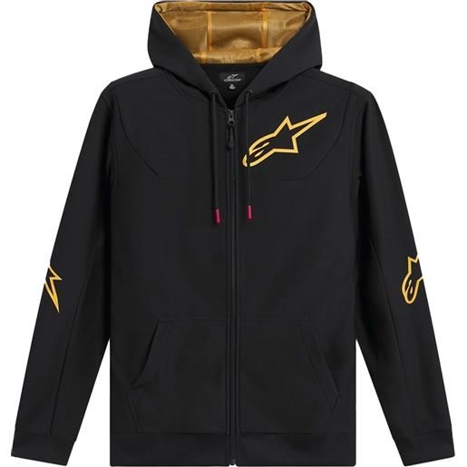 Alpinestars felpa con cappuccio Alpinestars sessions 3 nero-oro, l