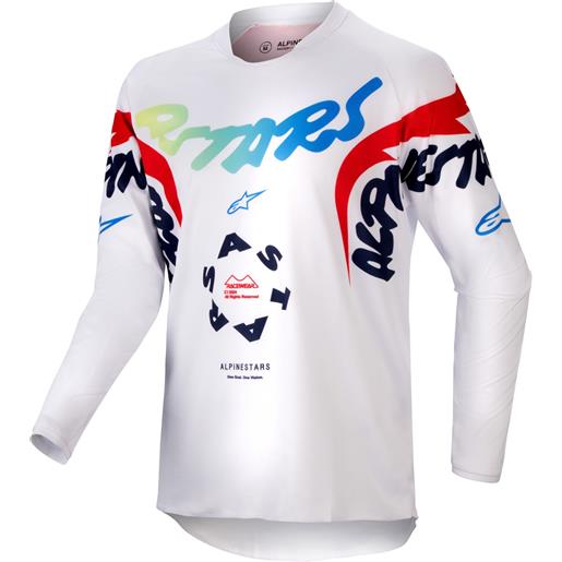 Alpinestars maglia da motocross per bambini Alpinestars racer hana di colore bianco, m