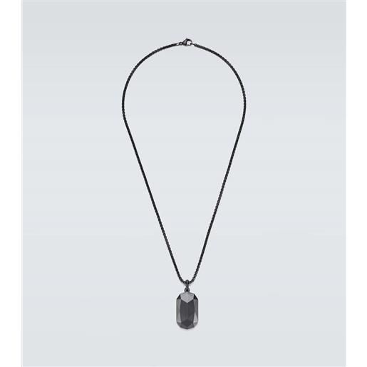 David Yurman collana in acciaio inossidabile e titanio