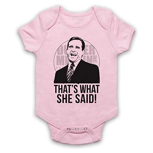 My Icon Art & Clothing office michael scott that's what she said comedy tv rosa chiaro 6-12 mesi