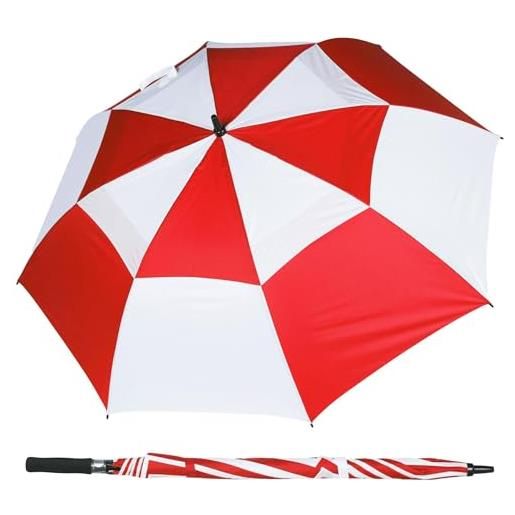 A2Z golf ombrello apertura automatica 152cm grande doppia cupola ventilata durevole stecche in fibra di vetro manico morbido eva antivento pioggia sole protezione uv doppia per uomini & donne