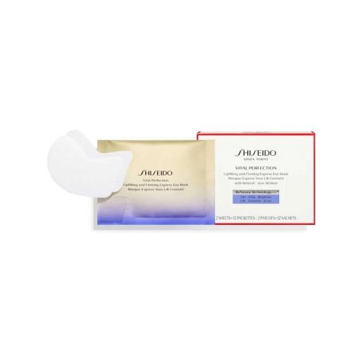 Shiseido - vital perfection uplifting and firming express eye mask12 applicazioni confezione 12 bustine