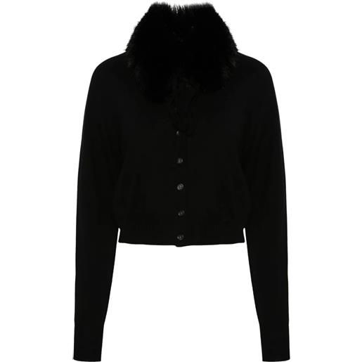 Sportmax  cardigan in lana vergine con colletto rimovibile