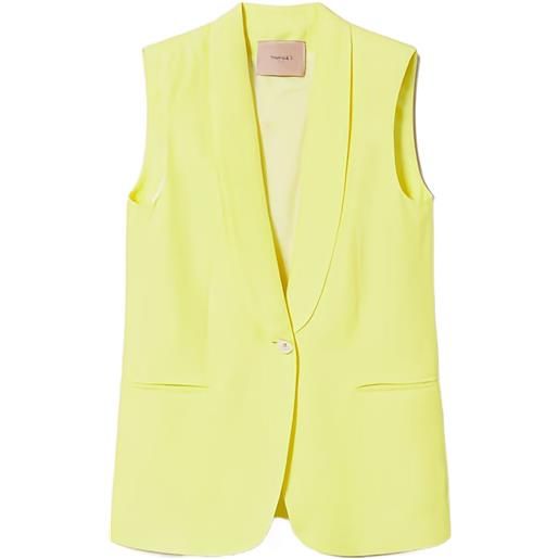 TWINSET gilet smanicato - giallo