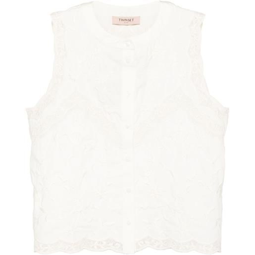 TWINSET blusa a fiori - bianco
