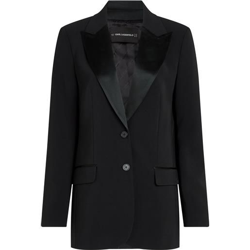 Karl Lagerfeld blazer lungo - nero