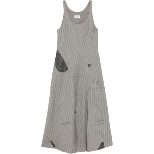 Moschino abito smanicato asimmetrico - grigio