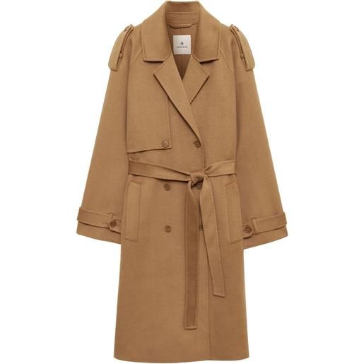 ANINE BING trench rickie con cintura - marrone