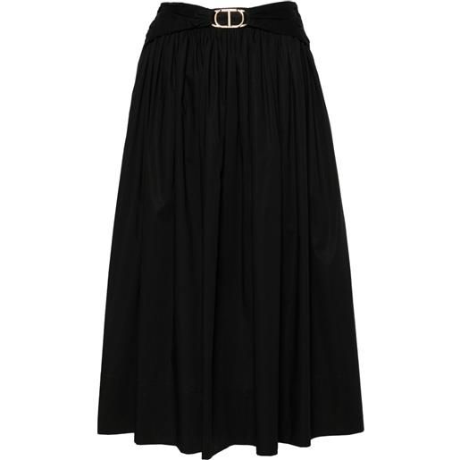 TWINSET gonna svasata con cintura - nero