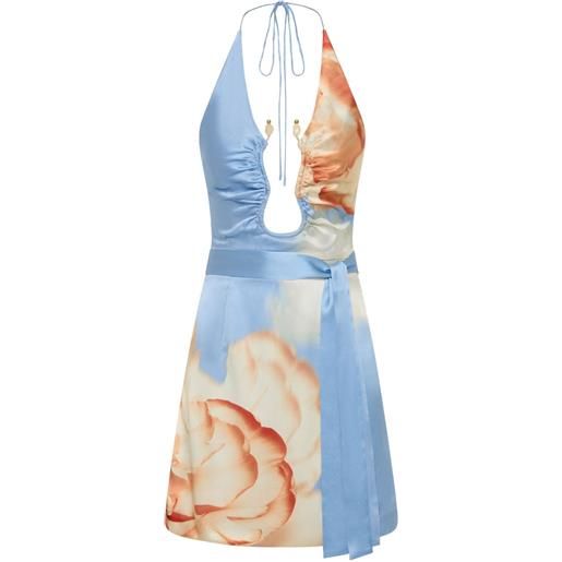 Rebecca Vallance abito corto perez a fiori - blu