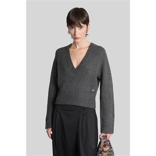 Ganni maglia in lana grigia