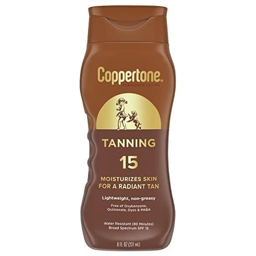 Coppertone tanning lozione sunscreen spf 15, 8oz by Coppertone