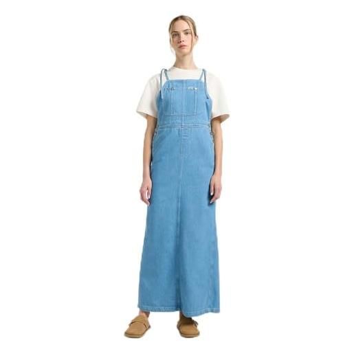 Lee loose overall dress abito casual, blue, s donna