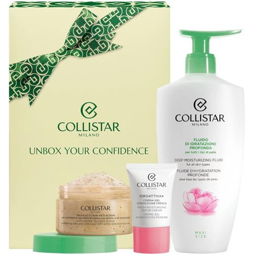 Collistar cofanetto idratazione profonda corpo - fluido 400ml + talasso scrub + crema viso
