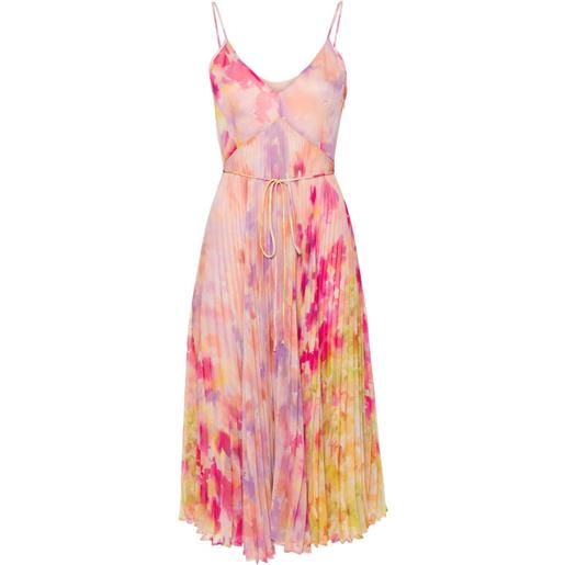 TWINSET abito midi con stampa astratta - rosa