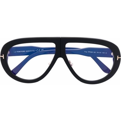 TOM FORD Eyewear occhiali da sole troy stile pilota - nero