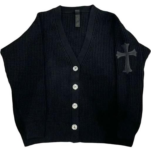 Chrome Hearts cardigan con applicazione - nero