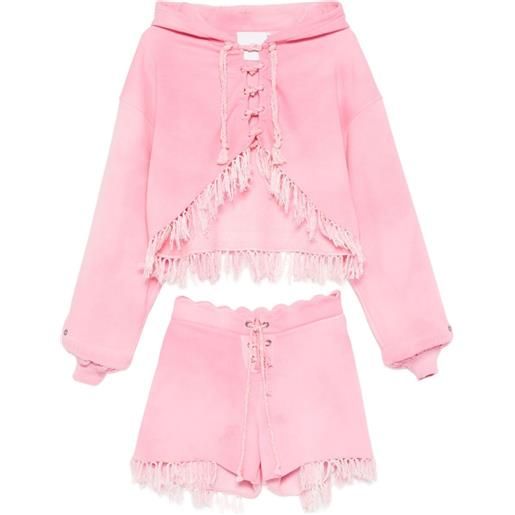 Loulou tuta corta con frange - rosa