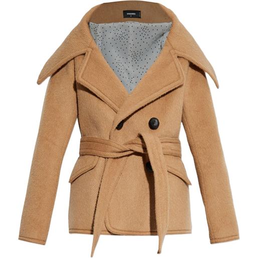 DSQUARED2 giacca doppiopetto con cintura - toni neutri