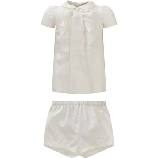 Emporio Armani Kids abito con ruches - toni neutri