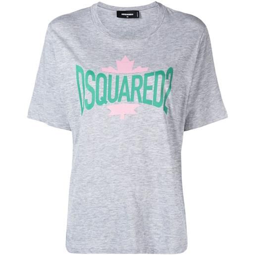 DSQUARED2 t-shirt con stampa - grigio