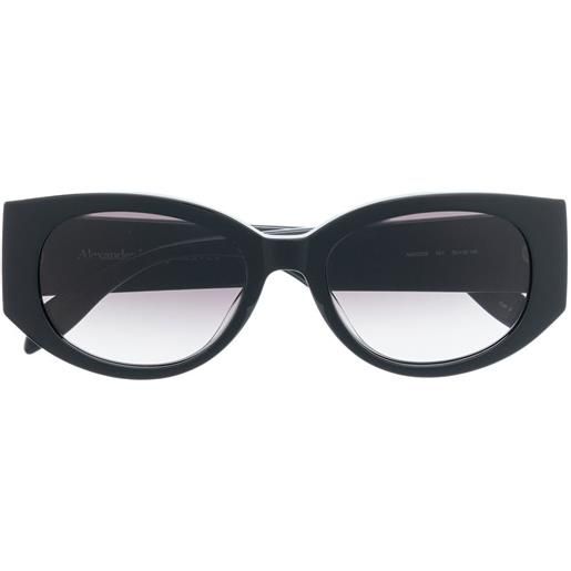 Alexander McQueen Eyewear occhiali da sole con logo - nero