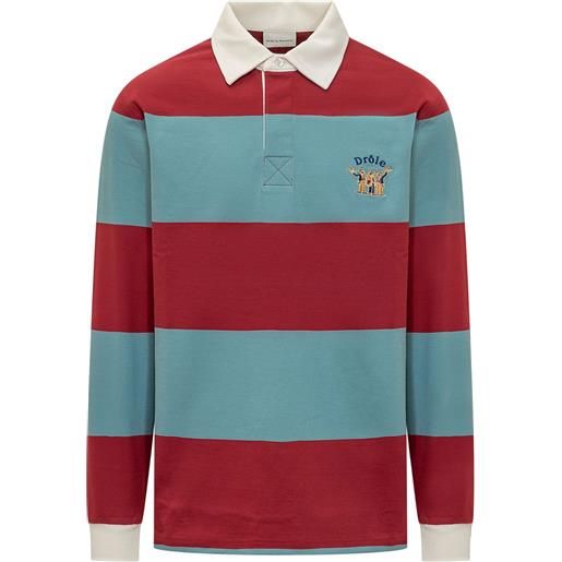 Drôle De Monsieur polo le bandes - rosso