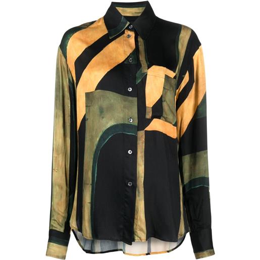 Louisa Ballou camicia con stampa astratta - giallo