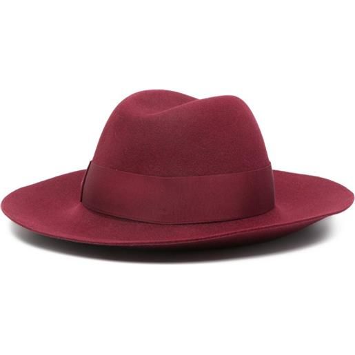 Borsalino cappello claudette con nastro - rosso