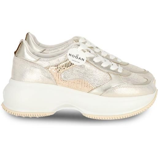 Hogan sneakers con effetto metallizzato - oro