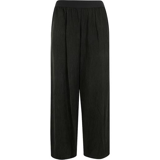 Maria Calderara pantaloni gessati - nero
