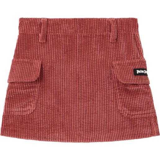 Palm Angels Kids minigonna cargo a coste - rosso