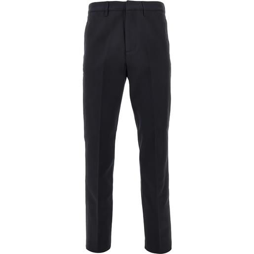 Emporio Armani pantaloni dritti in cotone - blu