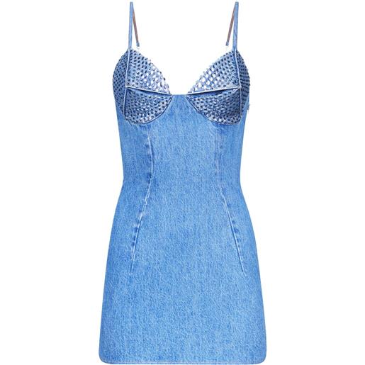 AREA abito corto con decorazione - blu