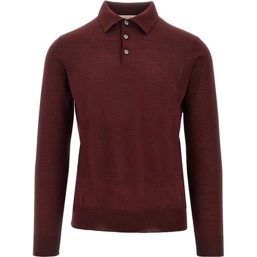 THE M polo con bottoni - rosso