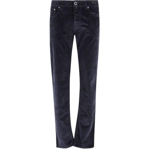 Jacob Cohën pantaloni a coste con cinque tasche - blu