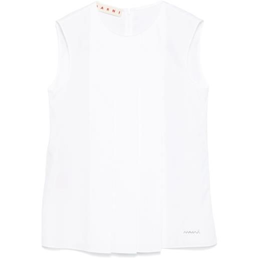 Marni blusa con pieghe - bianco