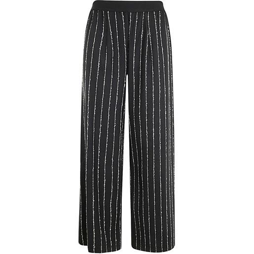 Maria Calderara pantaloni a righe - nero
