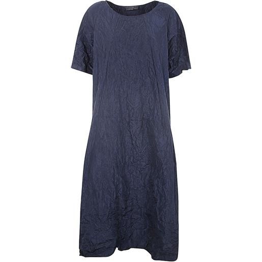 Maria Calderara abito con effetto stropicciato - blu